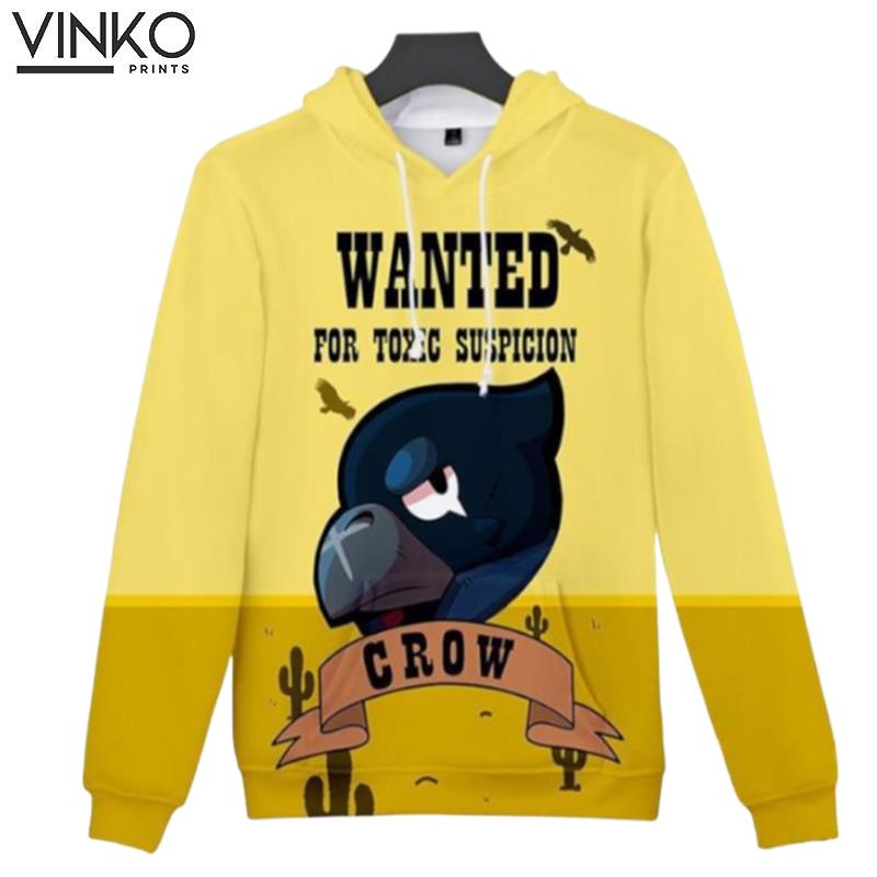 Brawl Stars Crow Youth Hip Hop Hoodie