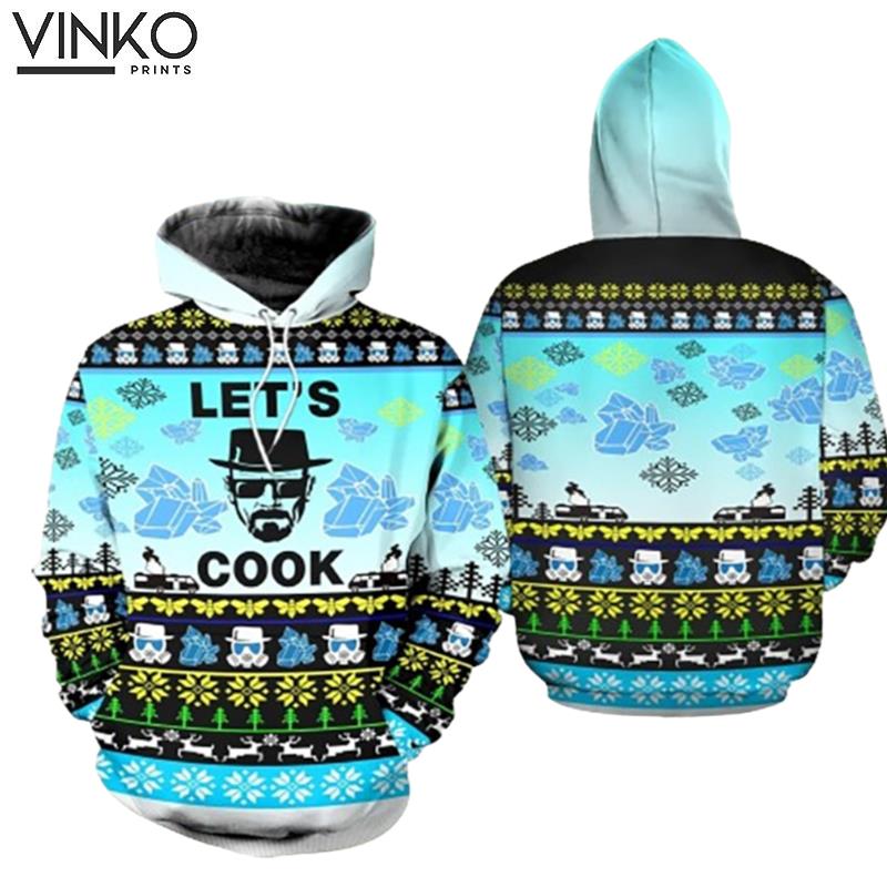 Breaking Bad Lets Cook Ugly Christmas Pattern Hoodie