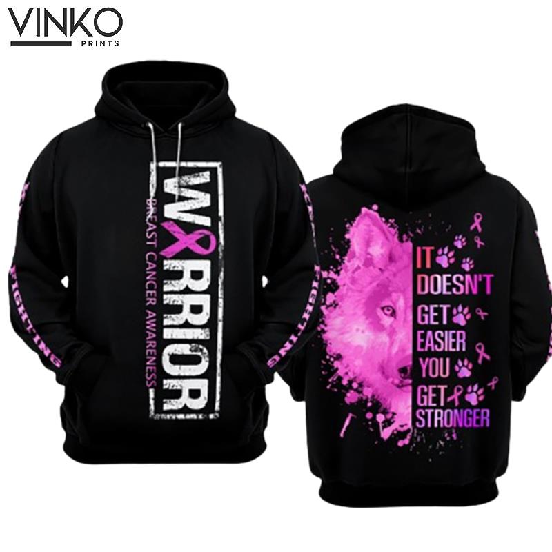 Breast Cancer Awareness Warrior 2 Hoodie