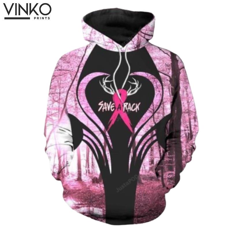 Breast Cancer Hunting Save A Rack Hoodie