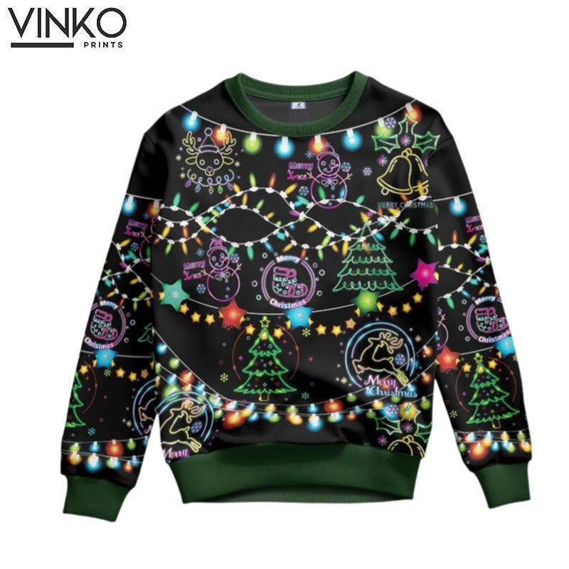 Bright Neon Lighting 2023 Neon Lighting Ugly Christmas Sweater