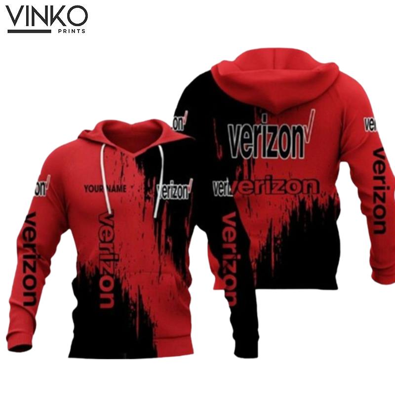 Brush Pattern Verizon Logo Hoodie