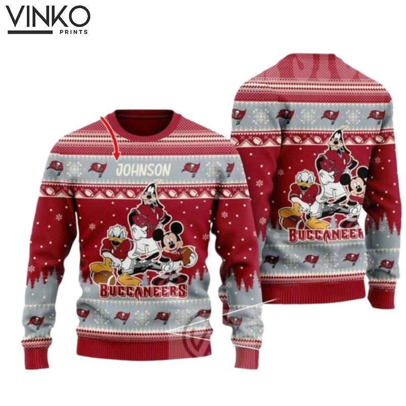 Buccaneers Football Mickey Ugly Christmas Sweater