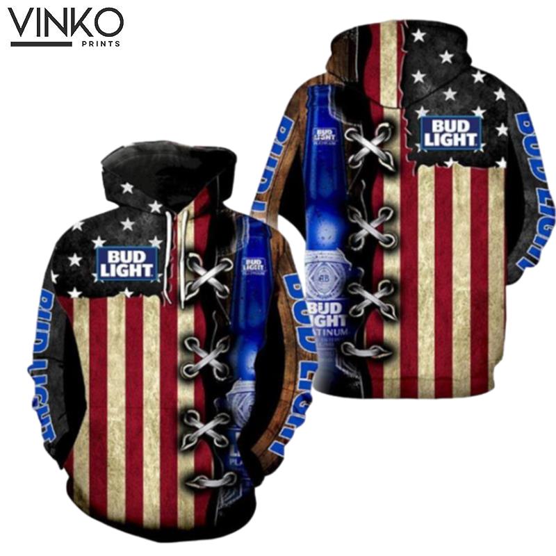 Bud Light American Flag For Men And Women Hoodie