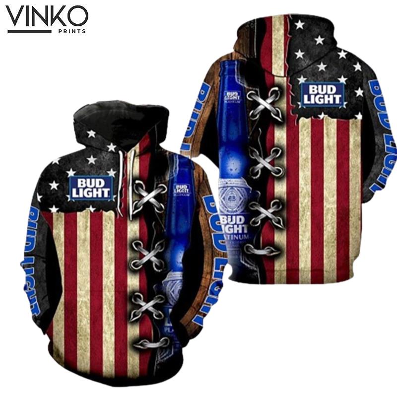 Bud Light American Flag Hoodie