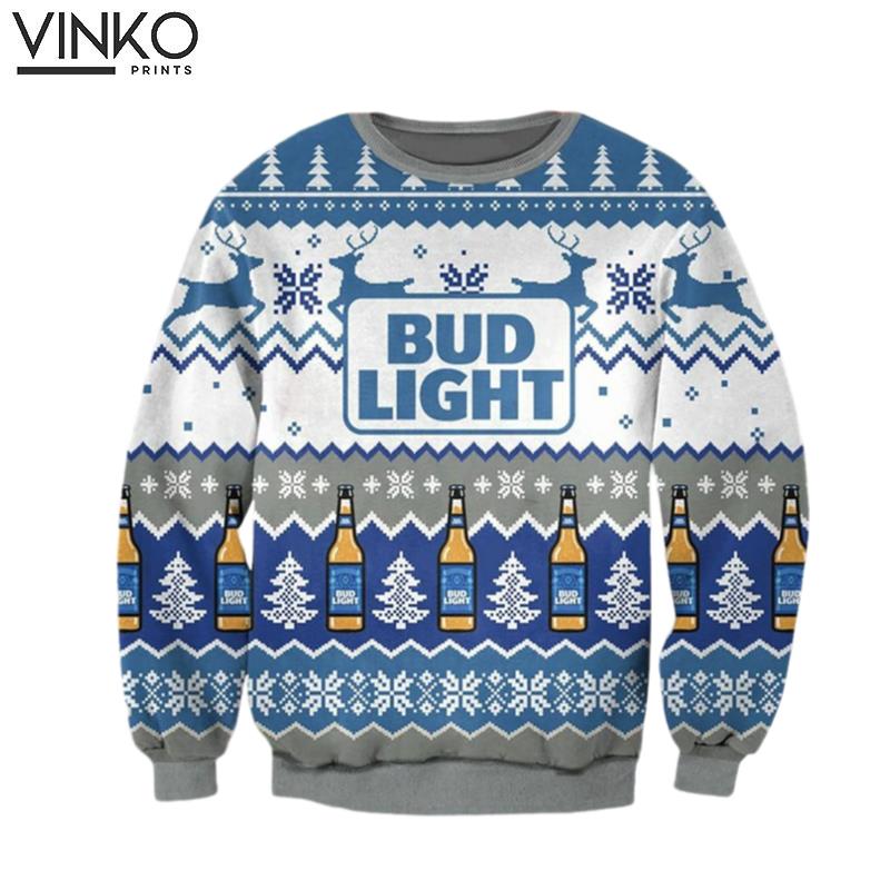 Bud Liight Beer Ugly Christmas Sweater