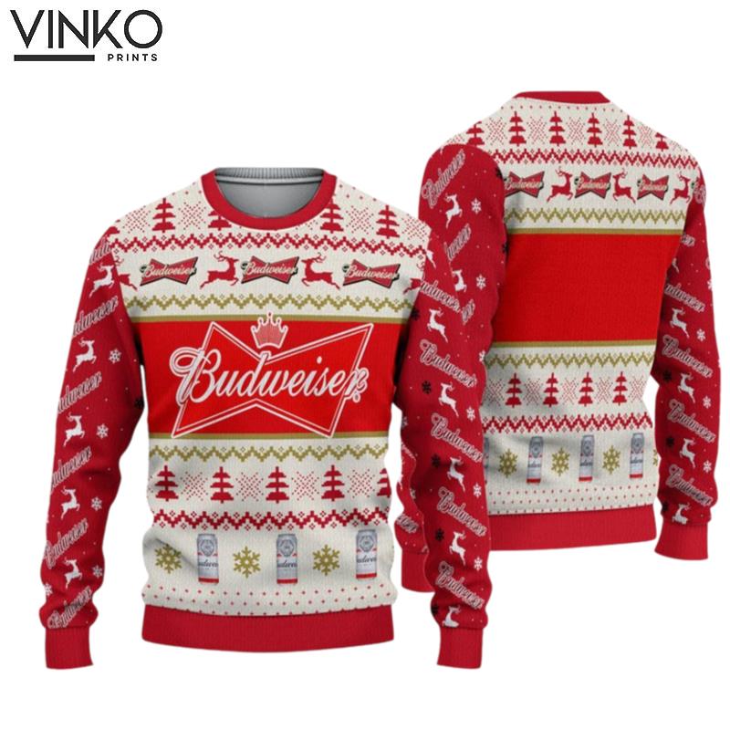 Budweiser Beer Beer Lover Ugly Christmas Sweater