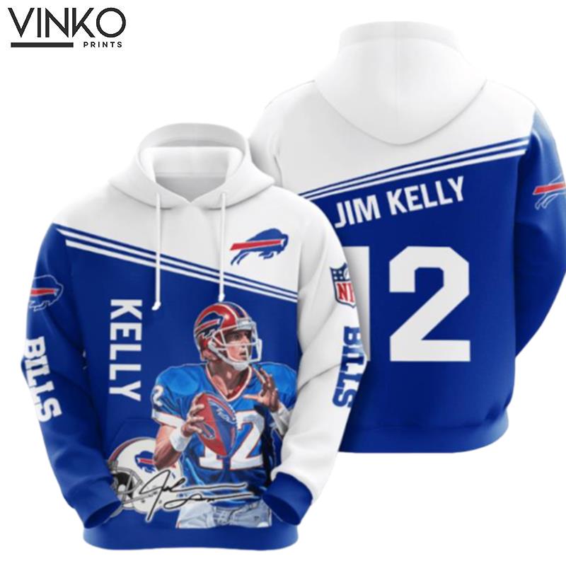 Buffalo Bills Jim Kelly 12 Hoodie