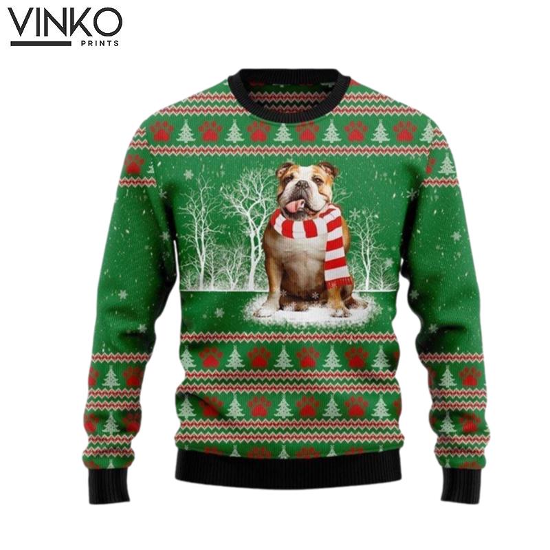 Bulldog True Friend Pet Lover Ugly Christmas Sweater