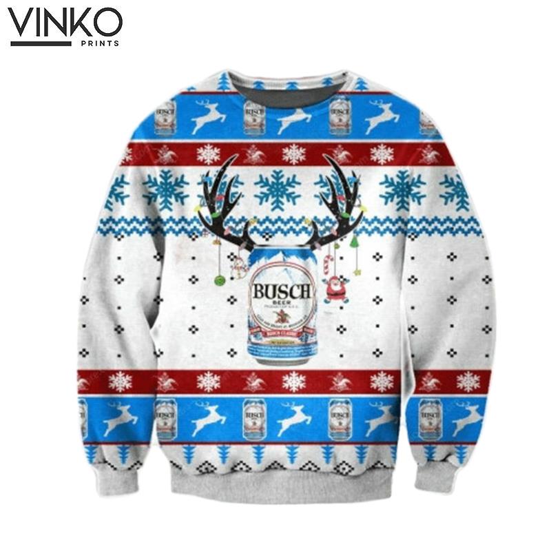 Busch Beer Beer Lover Ugly Christmas Sweater