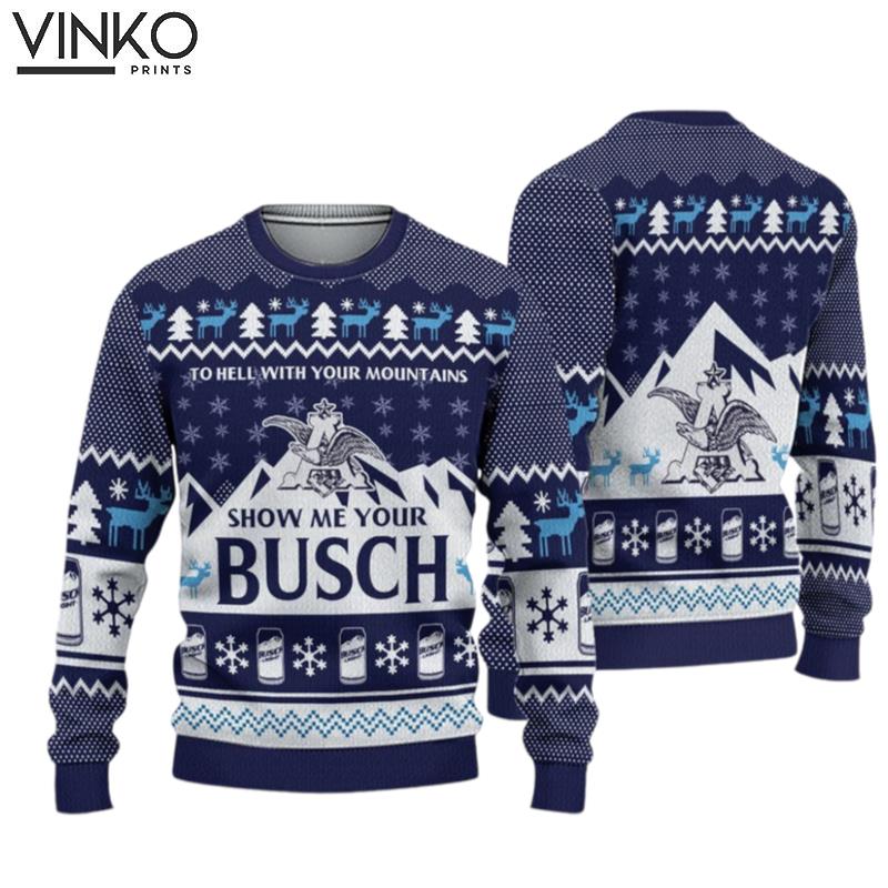 Busch Beer Ugly Christmas Sweater