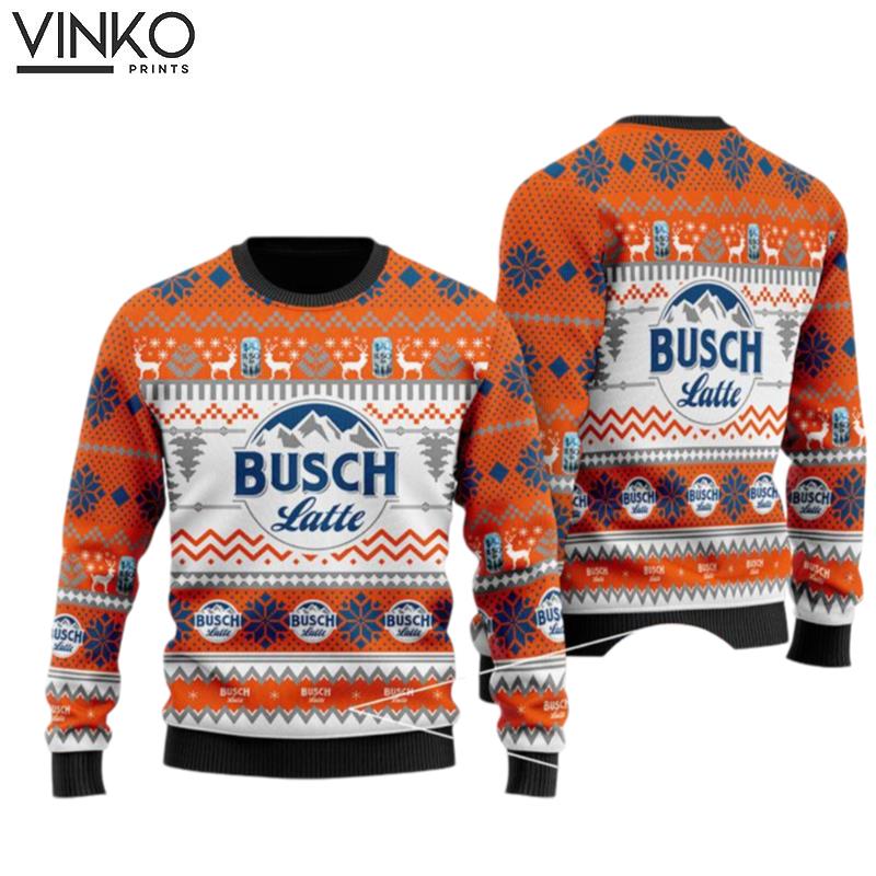 Busch Latte Amazing Gift Idea Thanksgiving Gift Ugly Christmas Sweater