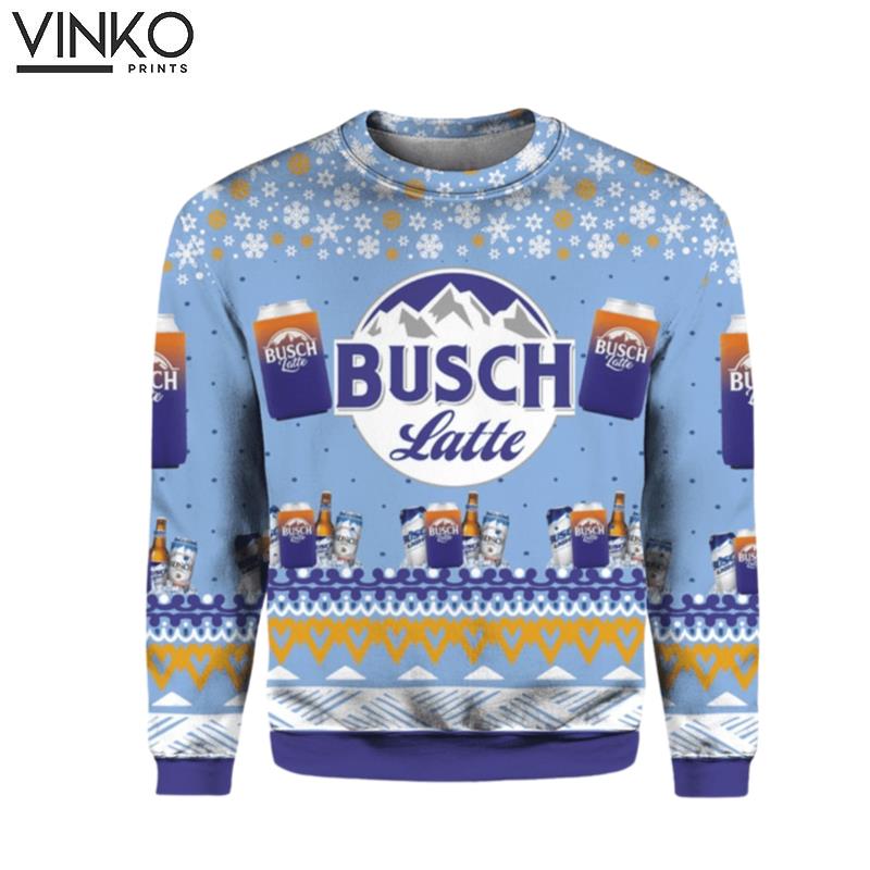 Busch Latte Beer 1 Ugly Christmas Sweater