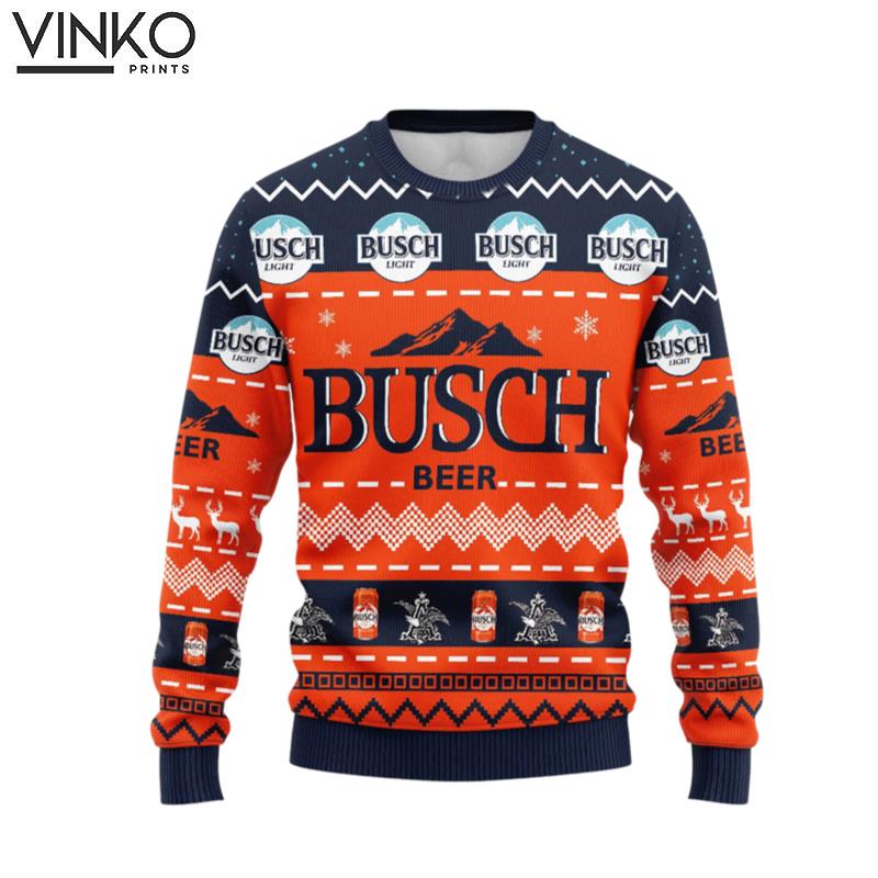 Busch Light Beer 4 Ugly Christmas Sweater