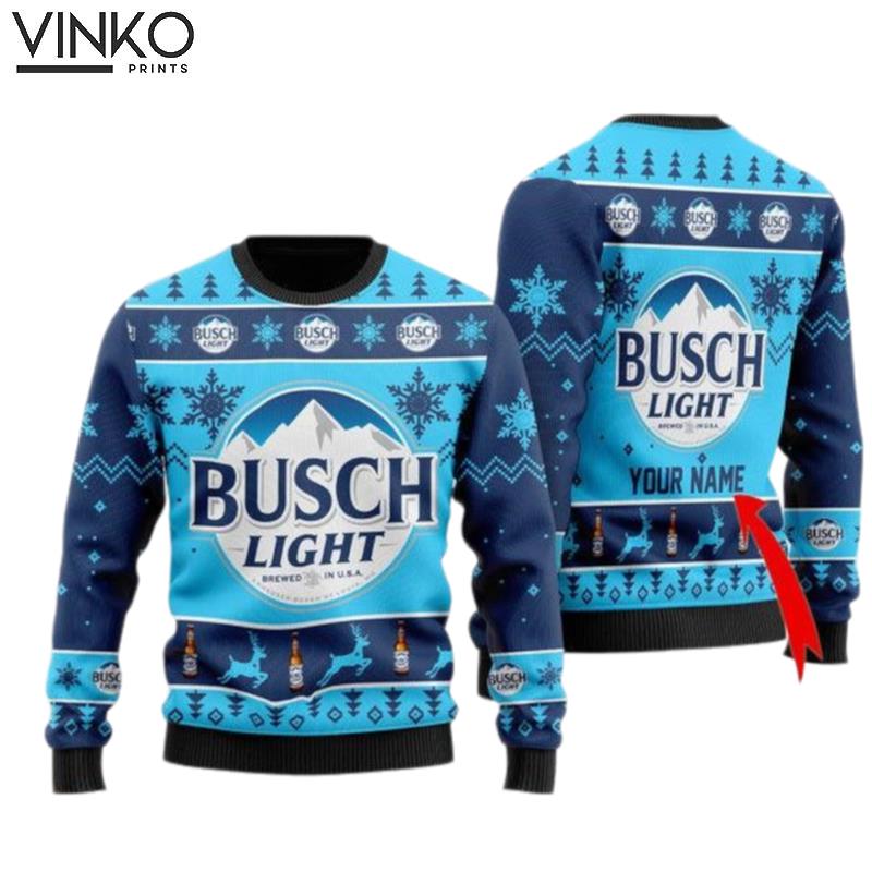 Busch Light Custom Ugly Christmas Sweater