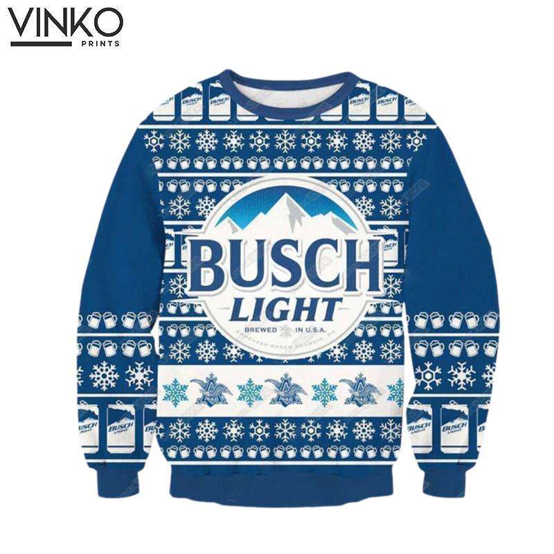 Busch Light beer 3D Print Ugly Christmas Sweater