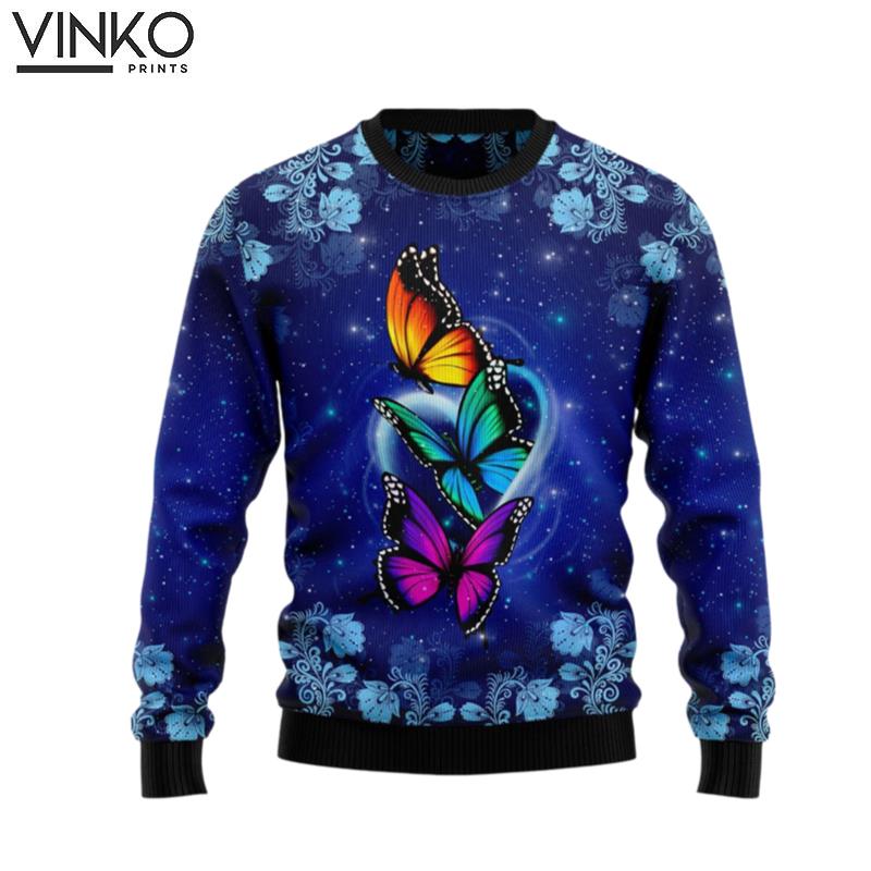 Butterfly Galaxy Ugly Christmas Sweater