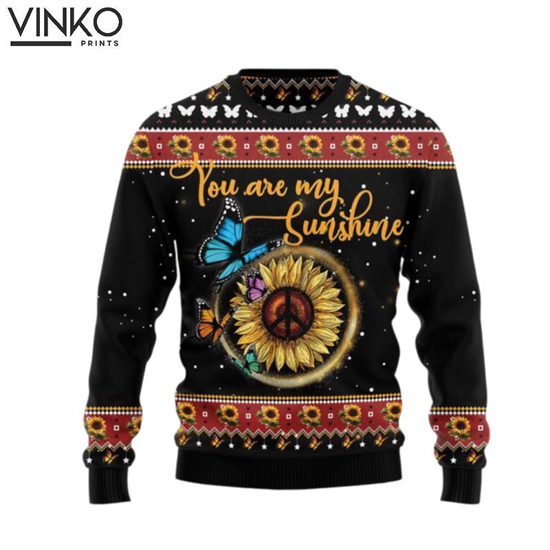 Butterfly Sunshine Christmas for adult Ugly Christmas Sweater