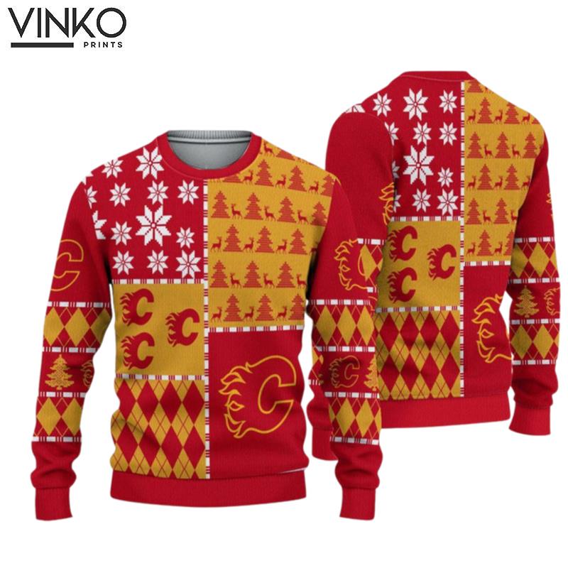 Calgary Flames Ice Hockey Ugly Christmas Sweater