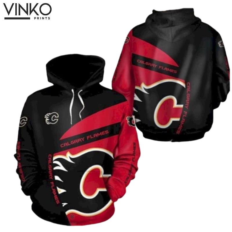 Calgary Flames Nhl Fan And Pered Custom Bud Light Graphic Hoodie