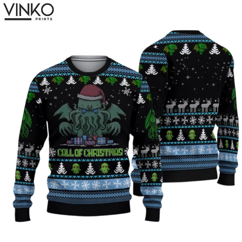 Call Of Cthulhu 3D Cthulhu Xmas All Over Print Gift Ugly Christmas Sweater