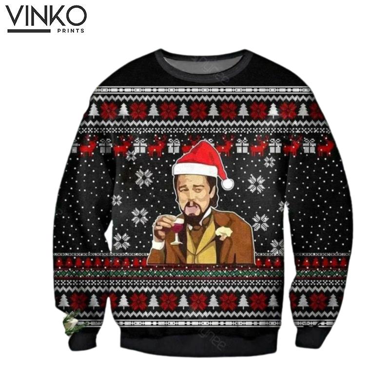 Calvin Candie Face Aperol Xmas Leonardo Ugly Christmas Sweater