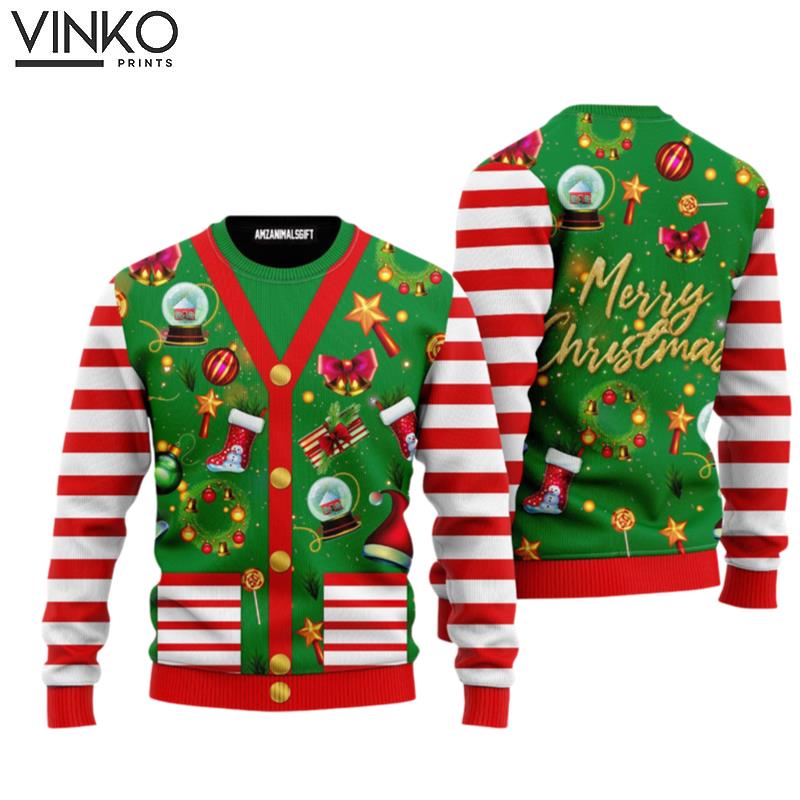 Candy Funny Christmas Cardigan Style Perfect Gift For Christmas Friends Family Ugly Christmas Sweater