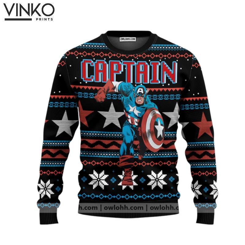 Captain America 2 Ugly Christmas Sweater