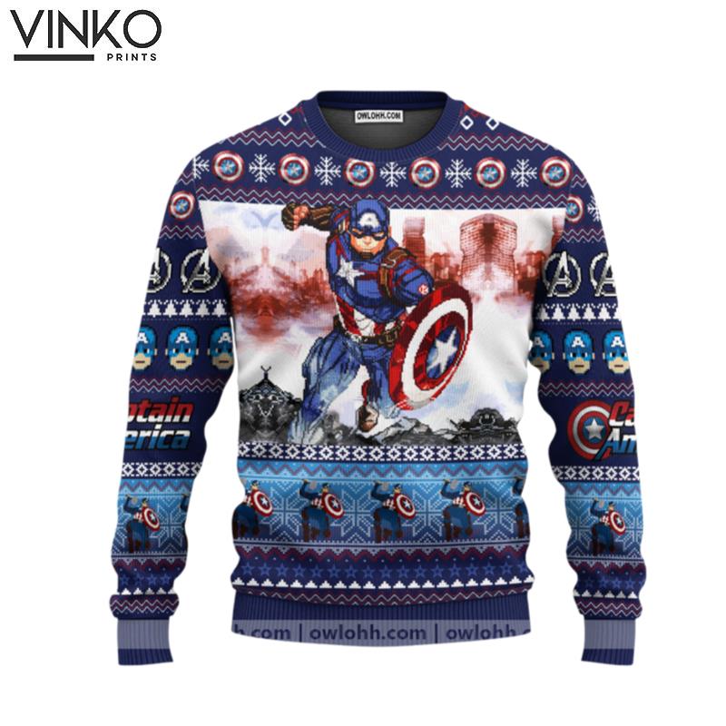 Captain America Civil War Ugly Christmas Sweater