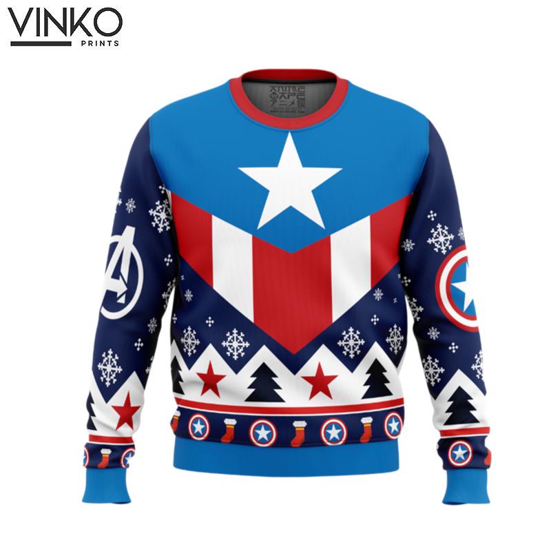 Captain America Ugly Christmas Sweater