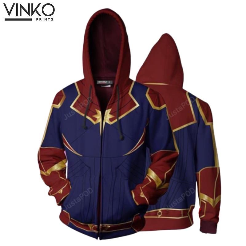 Captain Marvel Cosplay Costume Carol Danvers 2019 Superhero Halloween Costumes Ms Marvel Cosplay Hoodie