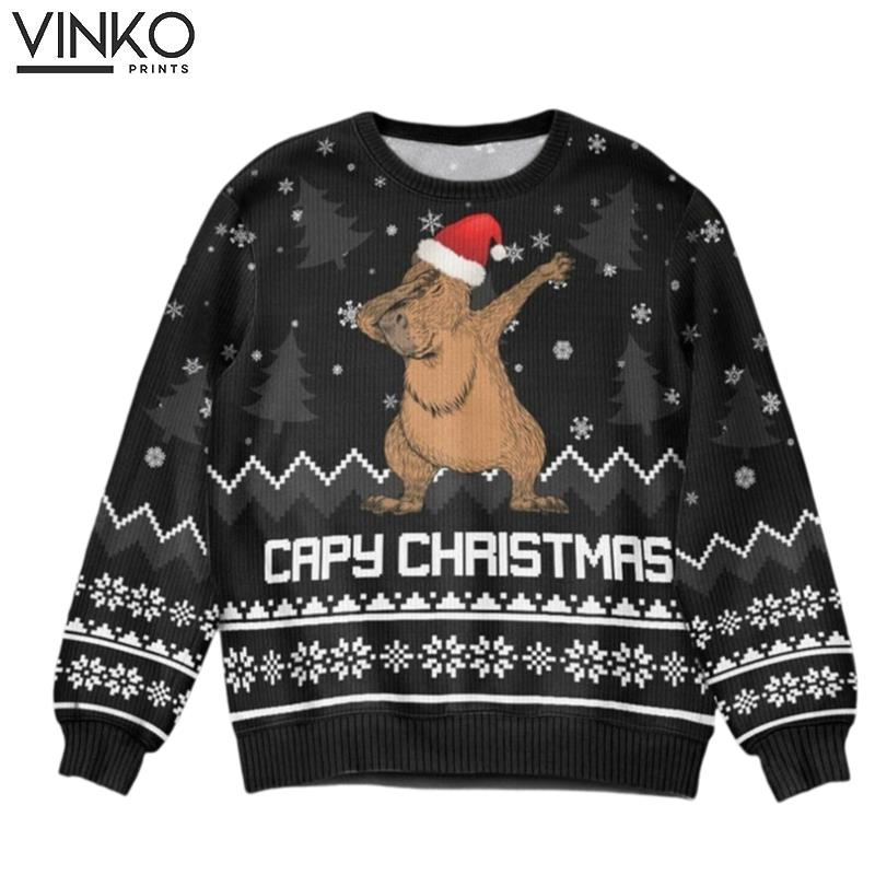 Capybara Capy Christmas Personalized Ugly Christmas Sweater