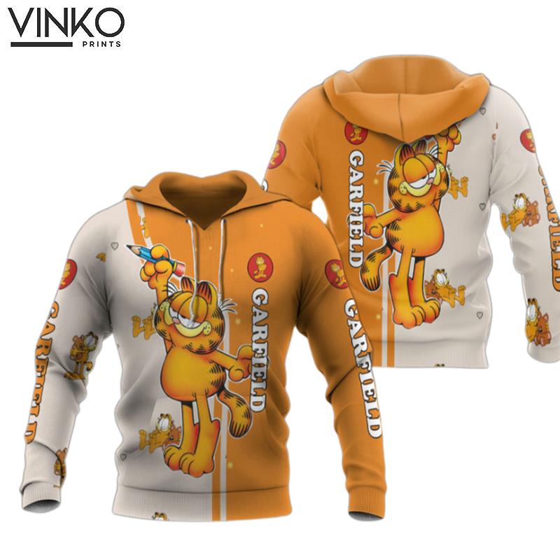 Cartoon Character Love Garfield Pattern Hoodie