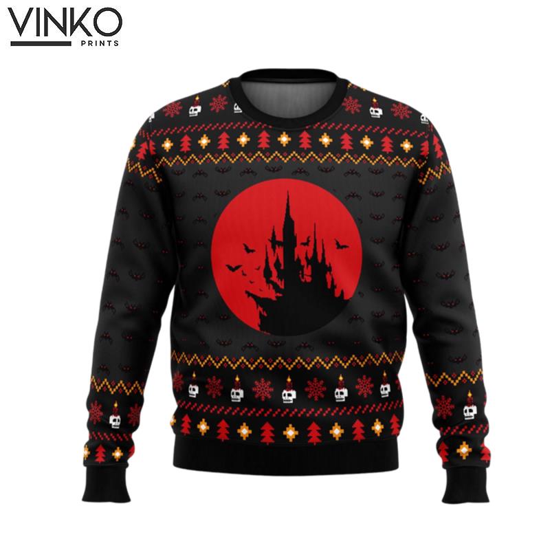 Castlevania Creepy Castle Ugly Christmas Sweater