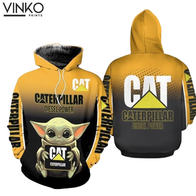 Caterpillar Diesel Power Baby Yoda Hoodie