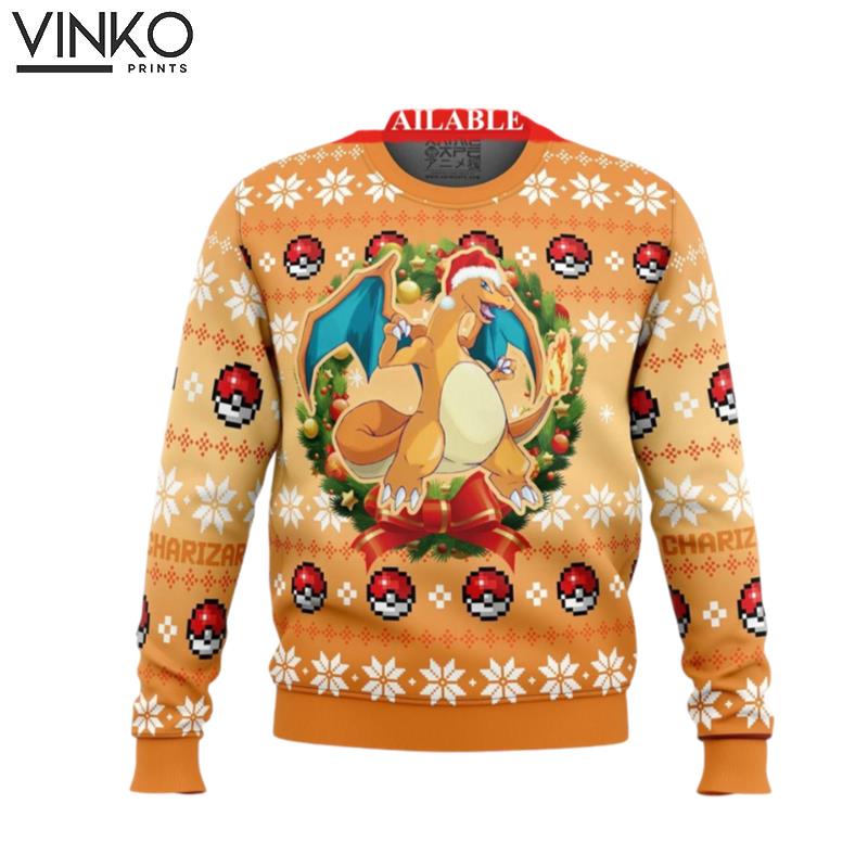 Charizards Pokemons Ugly Knitted Ugly Christmas Sweater