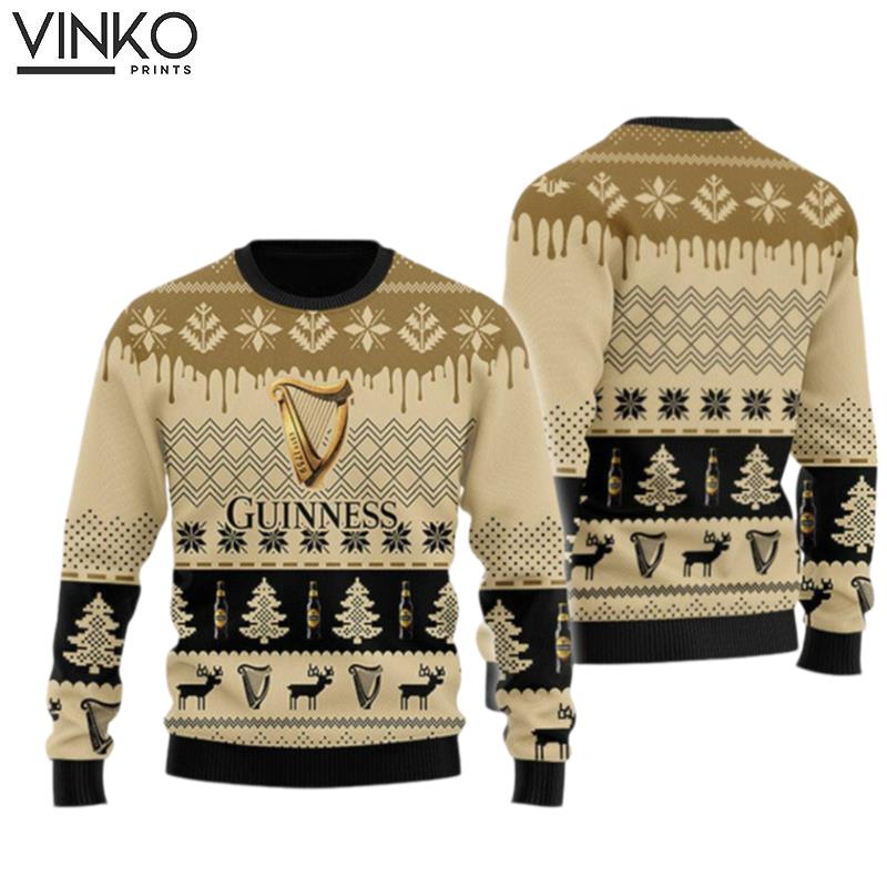 Chevron Pattern Guinness Ugly Christmas Sweater