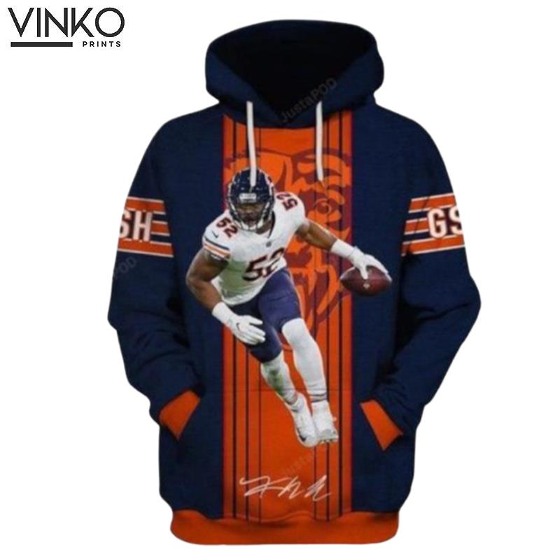 Chicago Bears Khalil Mack Ncaa Football Anniversary Hoodie