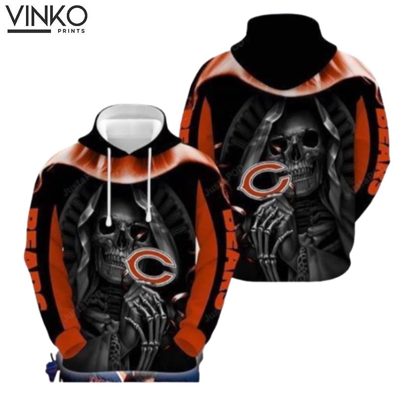 Chicago Bears Nfl Football Skull Hold Logo Chicago Bears Chicago Bears 1 Hoodie