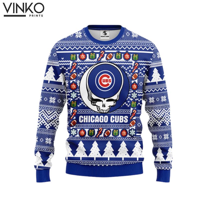 Chicago Cubs Grateful Dead Ugly Ugly Christmas Sweater