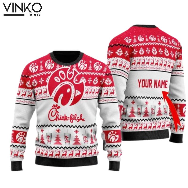 ChickFilA Spirit Custom Ugly Christmas Sweater