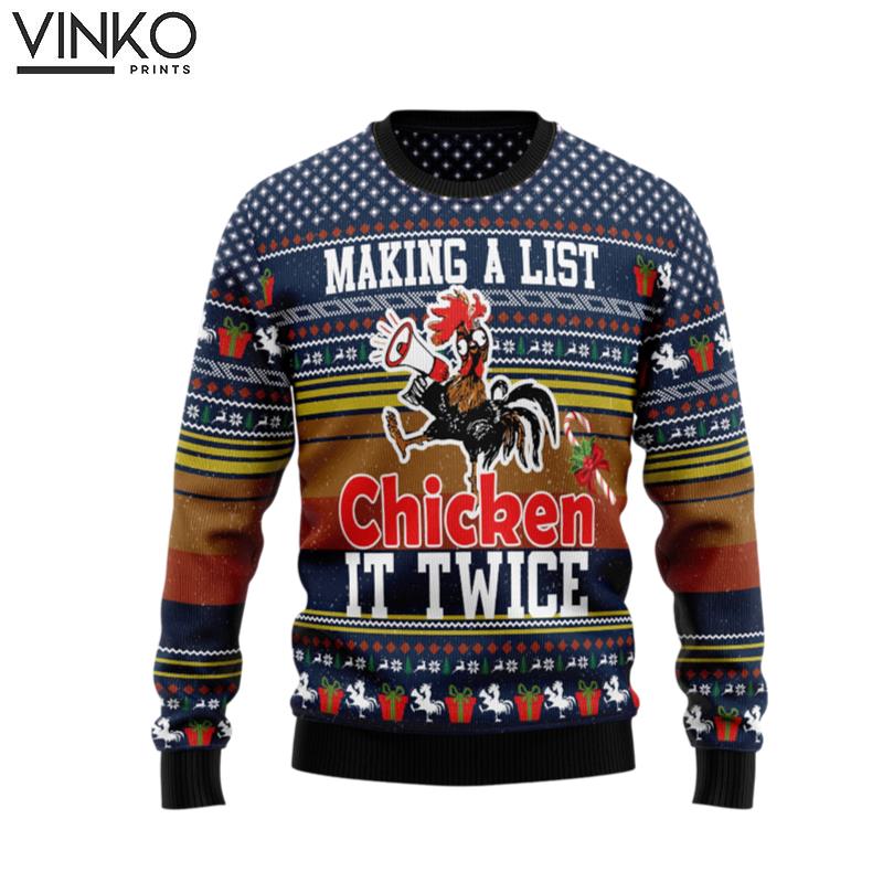 Chicken It Twice T0911 Ugly Christmas Sweater