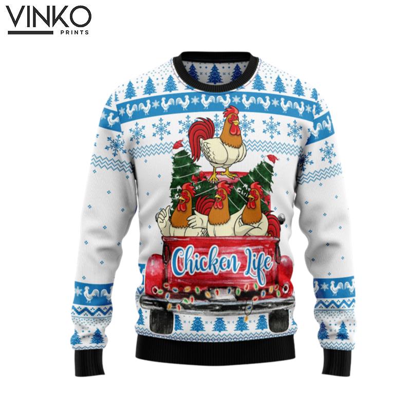 Chicken Life TG51026 Ugly Christmas Sweater