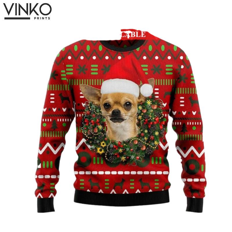 Chihuahua Christmas Holiday Party for Friends Ugly Christmas Sweater