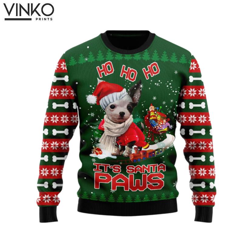 Chihuahua Santa Paws T249 Ugly Christmas Sweater