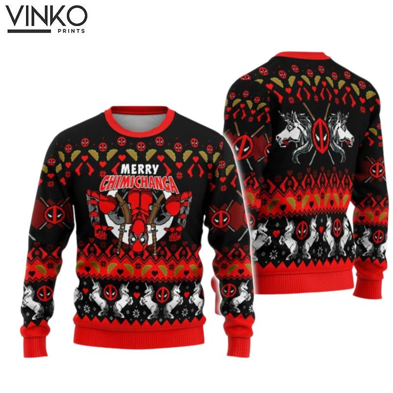 Chimichanga Deadpool Ugly Christmas Sweater