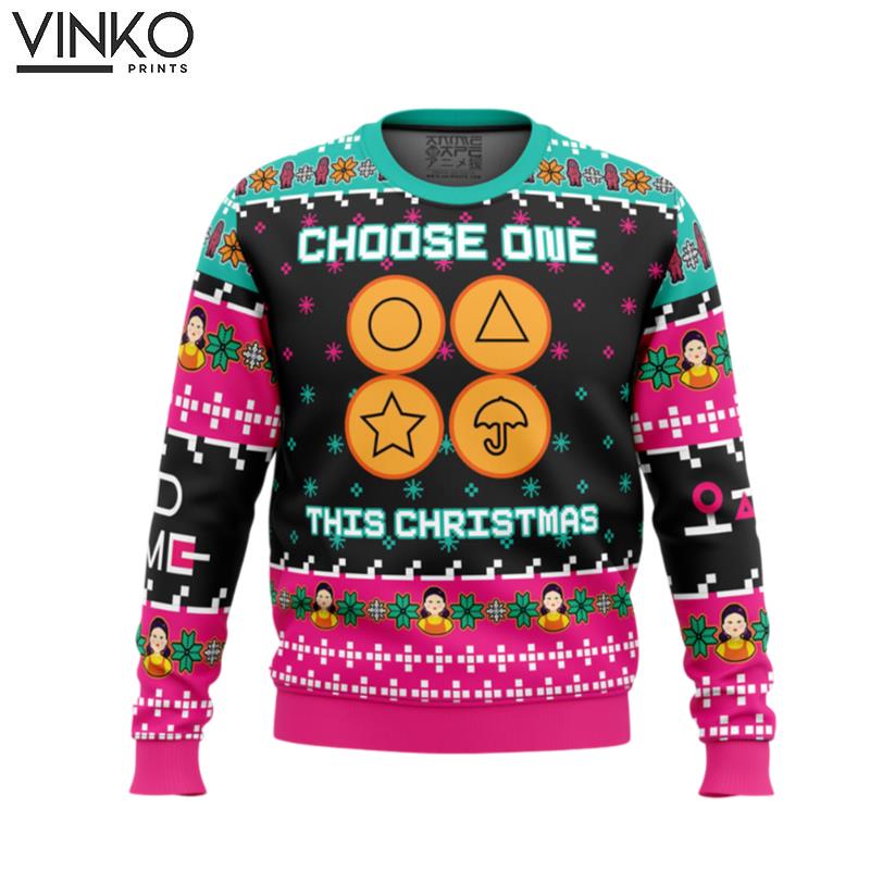 Choose One This Christmas Squid Game Ugly Christmas Sweater