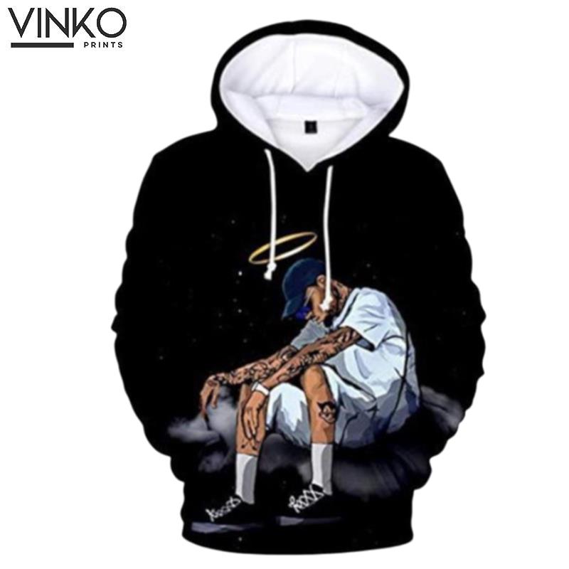 Chris Brown And Pered Custom Chris Brown Graphic 1 Hoodie