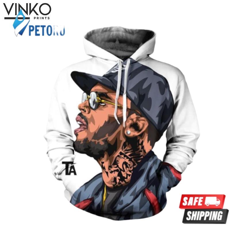 Chris Brown And Pered Custom Chris Brown Graphic Hoodie