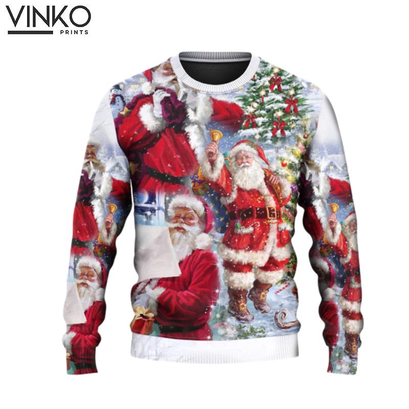 Chrismas Santa Claus is Coming Town Ugly Christmas Sweater